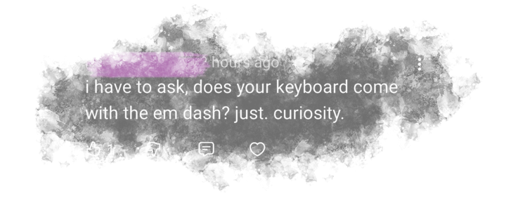 Comment about em-dashes