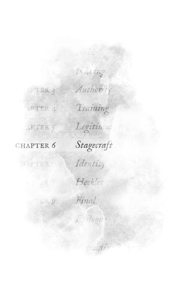 Table of Contents fragment. 'Chapter 6: Stagecraft' is highlighted.
