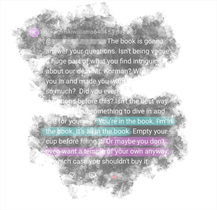 Reader comment about vagueness.